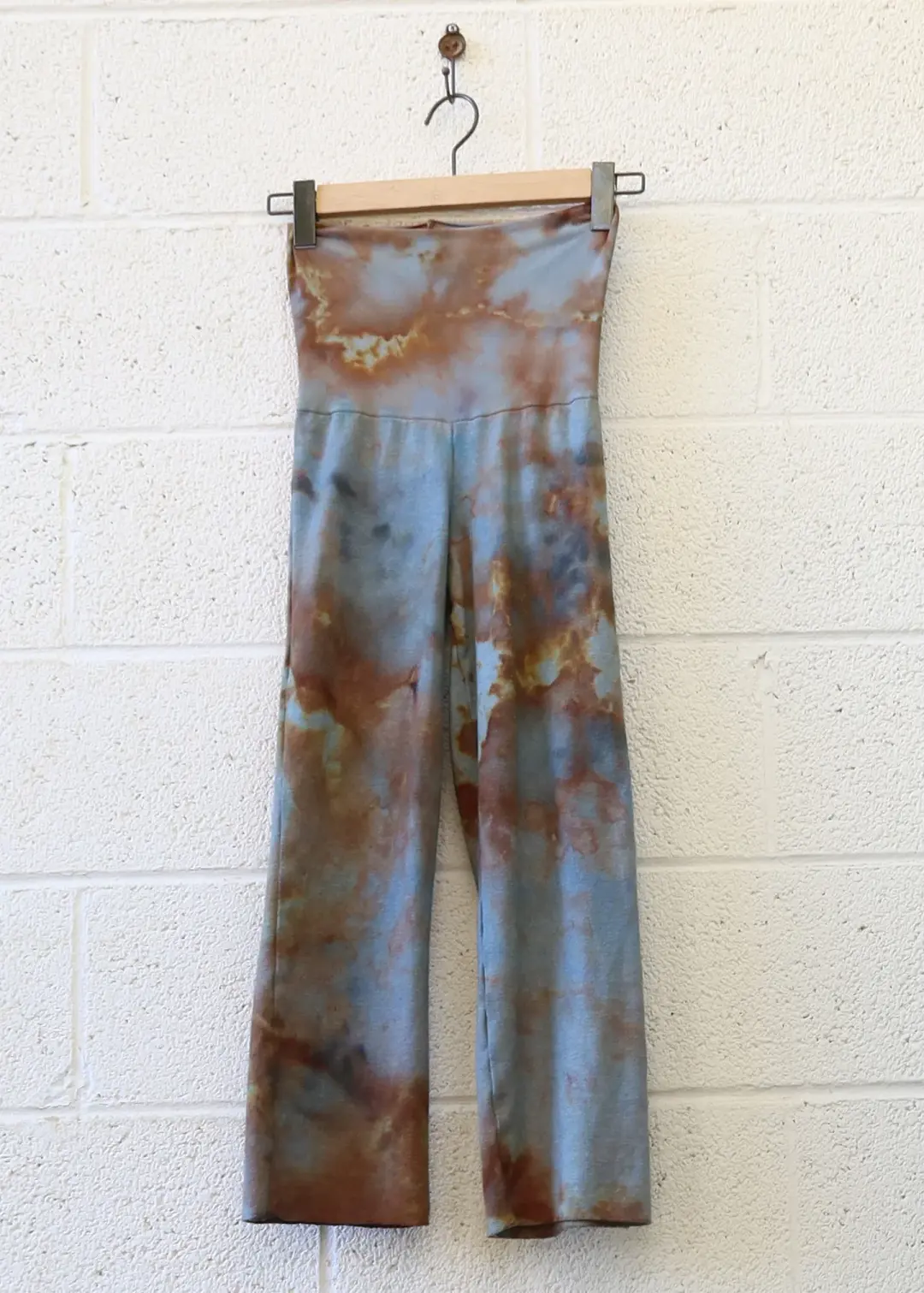 OOAK - Yogi Pedal Pant / 2XS / Heavy Hemp/Organic Cotton / Ice Dye (192)