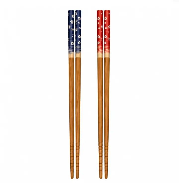 Sakura Blossom Bamboo Chopstick Set for 2