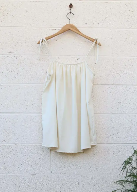 SALE - Dawn Shirt / Natural / M-XL / Raw Silk (128)