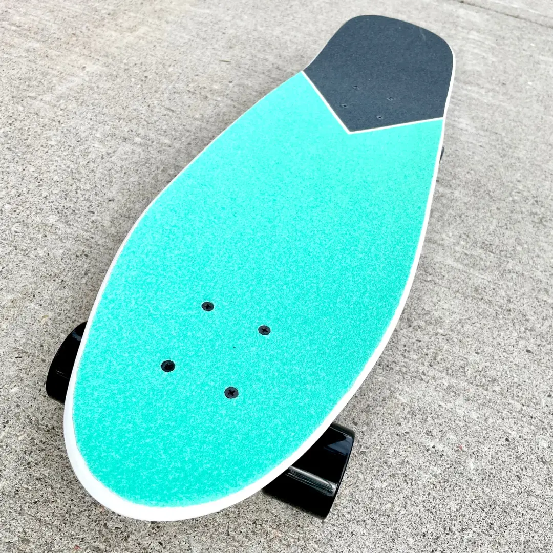 White & Turquoise 8” Complete Cruiser
