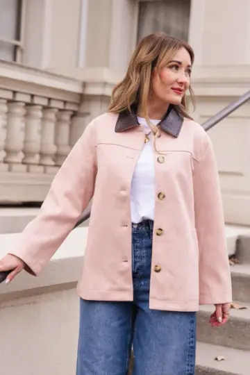 Daphne Coat in Light Pink
