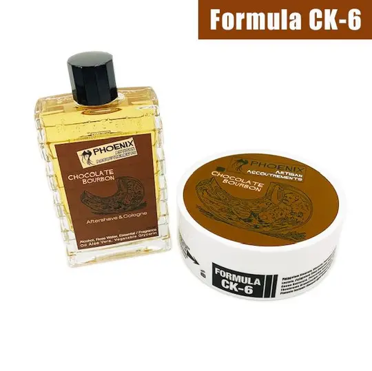 Chocolate Bourbon Artisan Shaving Soap & Aftershave Bundle Deal | Ultra Premium CK-6 Formula