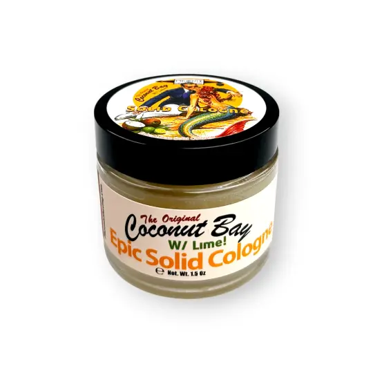 Coconut Bay w/ Lime Solid Cologne | Contains Prickly Pear Oil | A Tropical Bay Rum