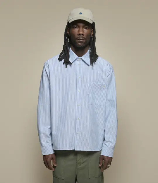 Modern-Cut Cotton Oxford Long Sleeve Shirt