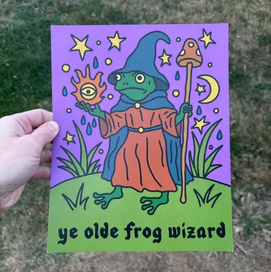 ye olde frog wizard 2.0 print (2 size options)