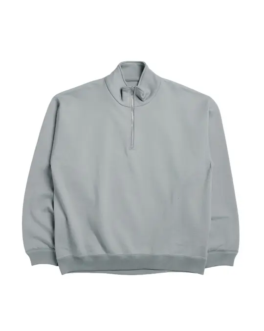 MARKAWARE Comfort Half Zip Organic Cotton Heavy Fleece Sage Green