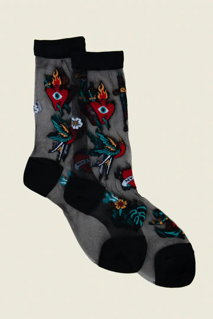 Tattoo Sheer Socks