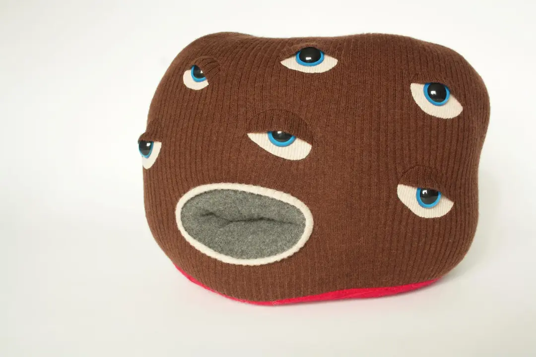 Leo the 6-eyed monster stuffed animal