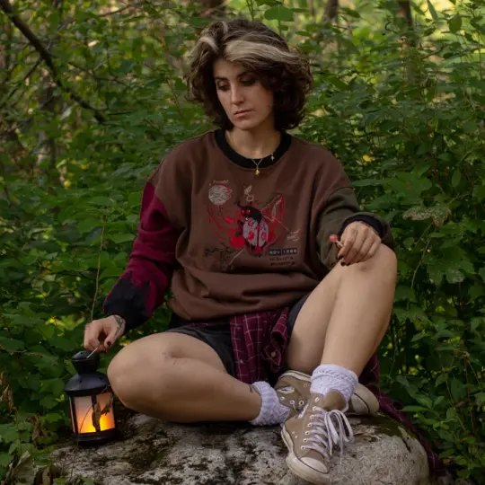Mothman Crewneck // Cozy Cryptid Camp