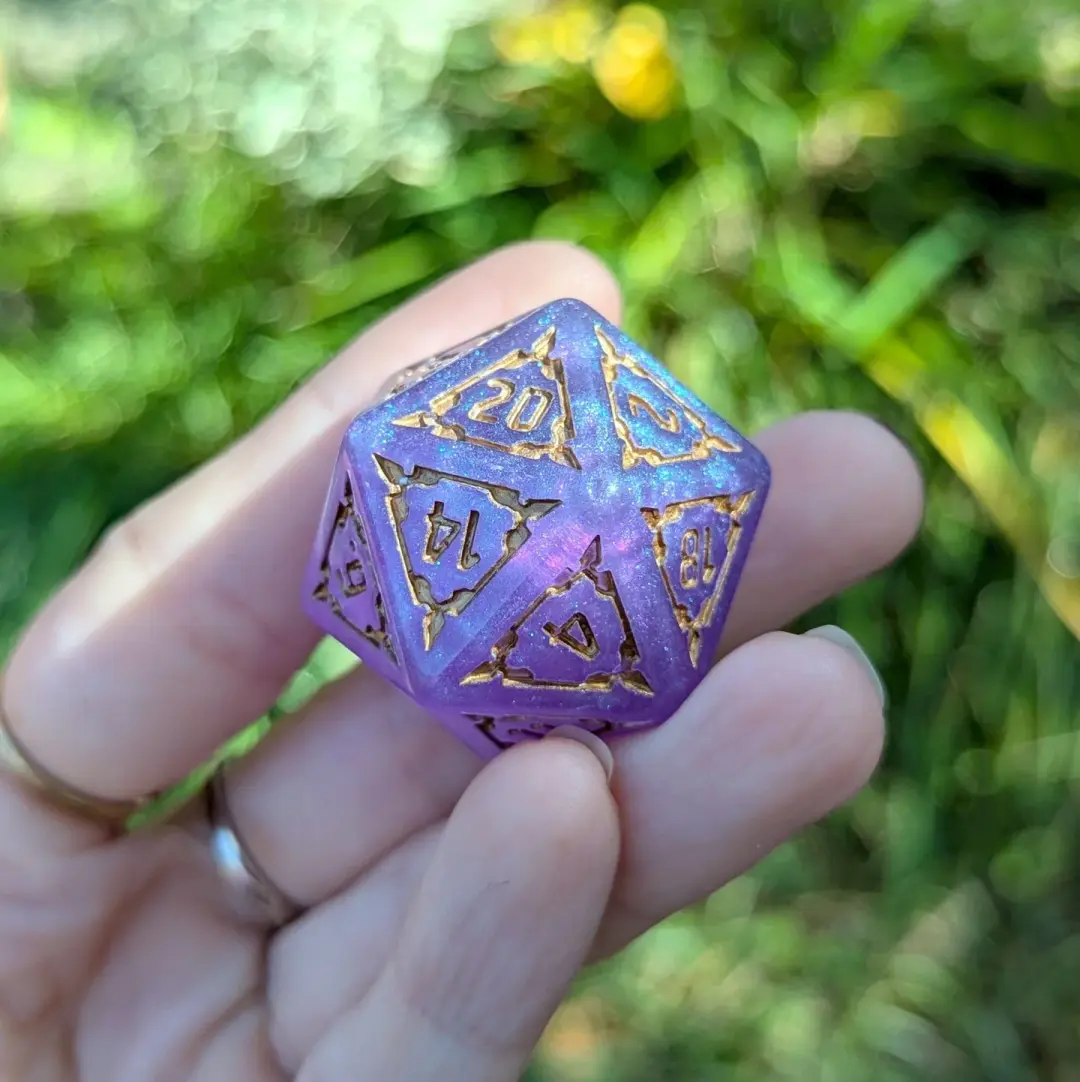 Giant Castle Dice – 7-Piece Extra Large Resin Detailed Numbers DnD Dice