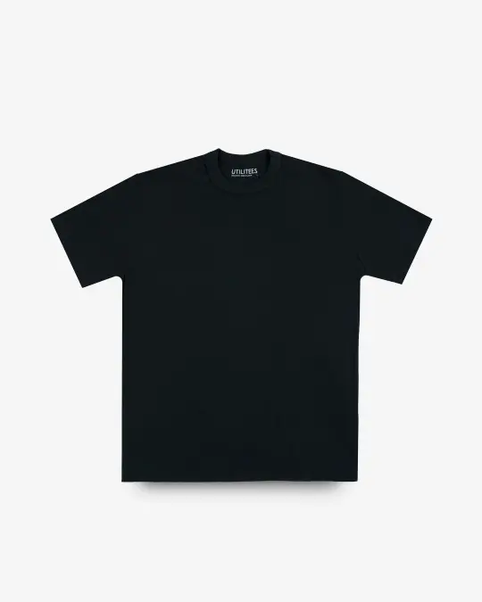 UTILITEES - 5.5oz Loopwheel Crew Neck T-Shirt - Black