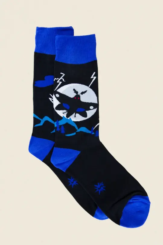 Mothman Believes In You Socks