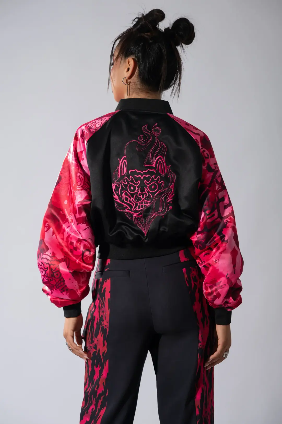 Start a Fire Cropped Souvenir Jacket