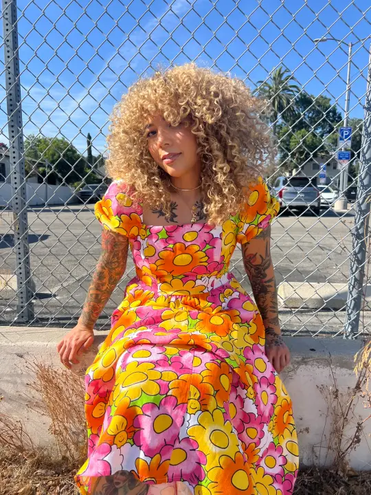 Linen Princess Dress Sunny Side Up