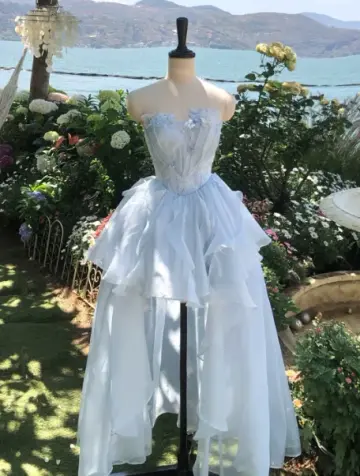 Tulle Puffy Hazy Corset Prom Gown , Dreamy Women's Hi-Lo Evening Dress Birthday Dress RS2165