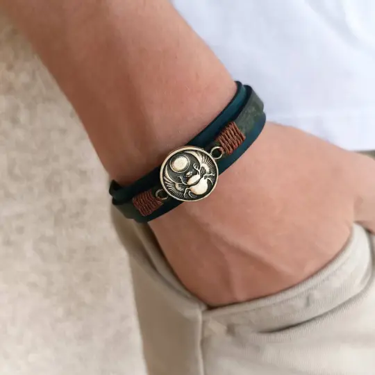Solar Scarab Bracelet | Transform & Rise Anew