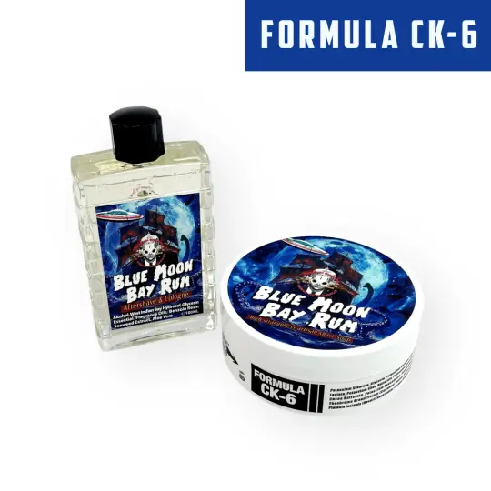 Blue Moon Bay Rum Artisan Shaving Soap & Aftershave Bundle Deal | Ultra Premium CK-6 Formula | A Celestial Twist on a Shaving Classic!
