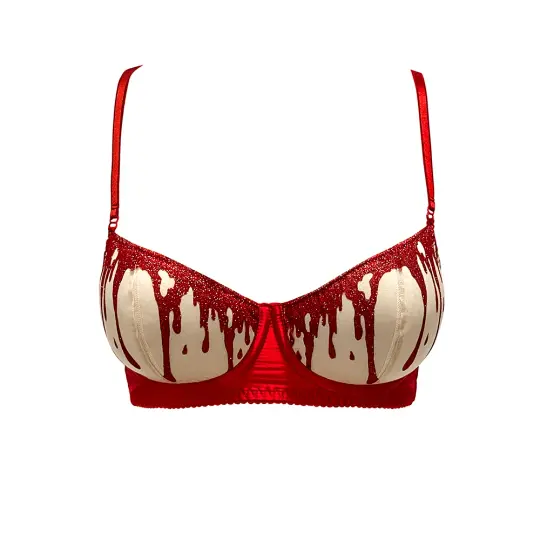 PADDED BLOOD DRIPS UNDERWIRED BRA