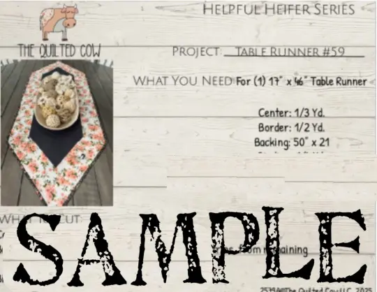 Helpful Heifer Table Runner #59