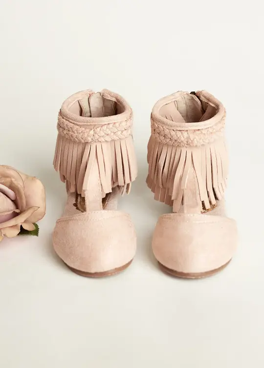 Fennah Flat in Rose Tan
