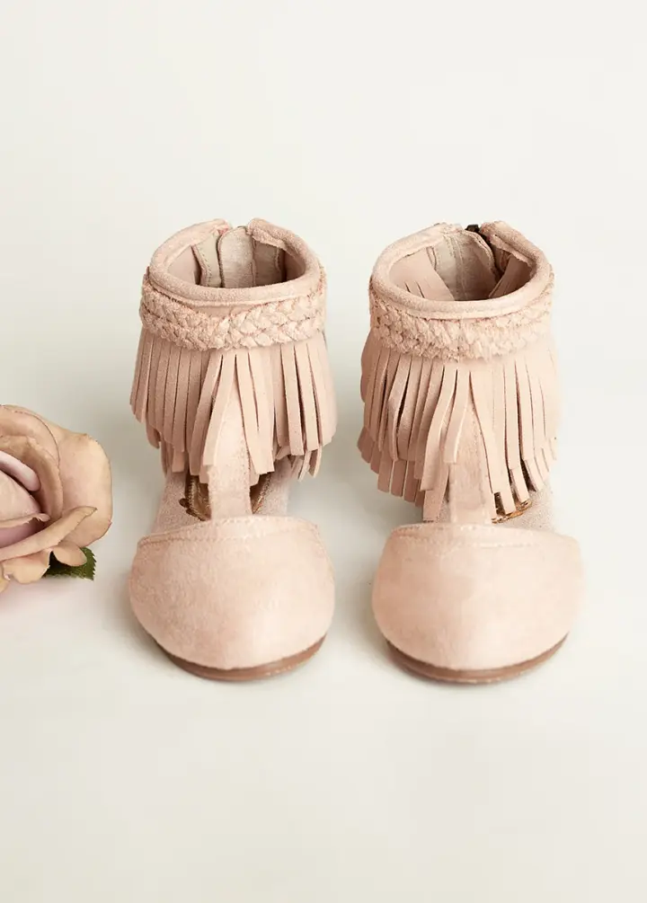 Fennah Flat in Rose Tan