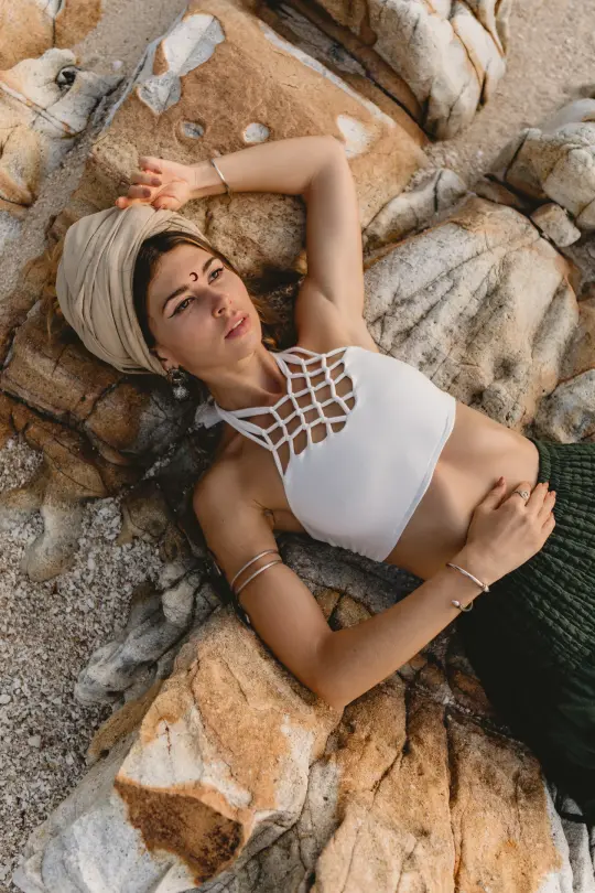 Macrame Top Pali White