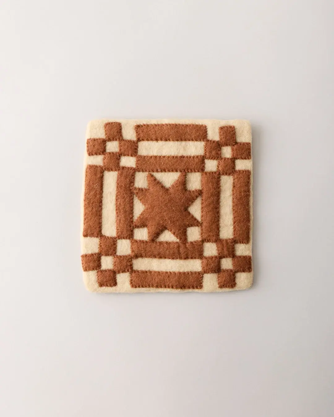 Quilted Wool Hot Pad - Star