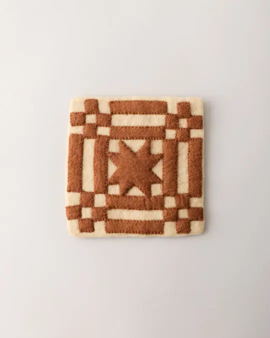 Quilted Wool Hot Pad - Star