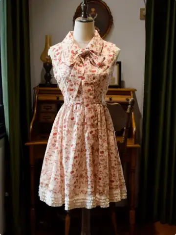 French Retro Floral A-line High Cllar Corset Mini Birthday Dress Homecoming Dress RS492