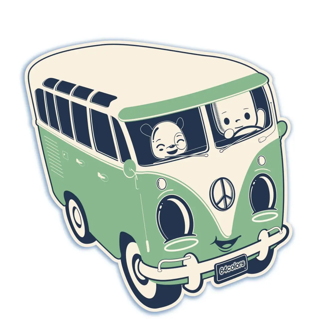 Marshall & Gumdrop Happy Van Sticker