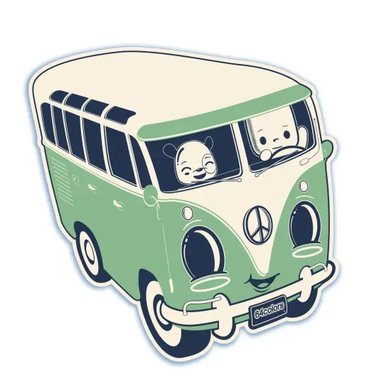 Marshall & Gumdrop Happy Van Sticker