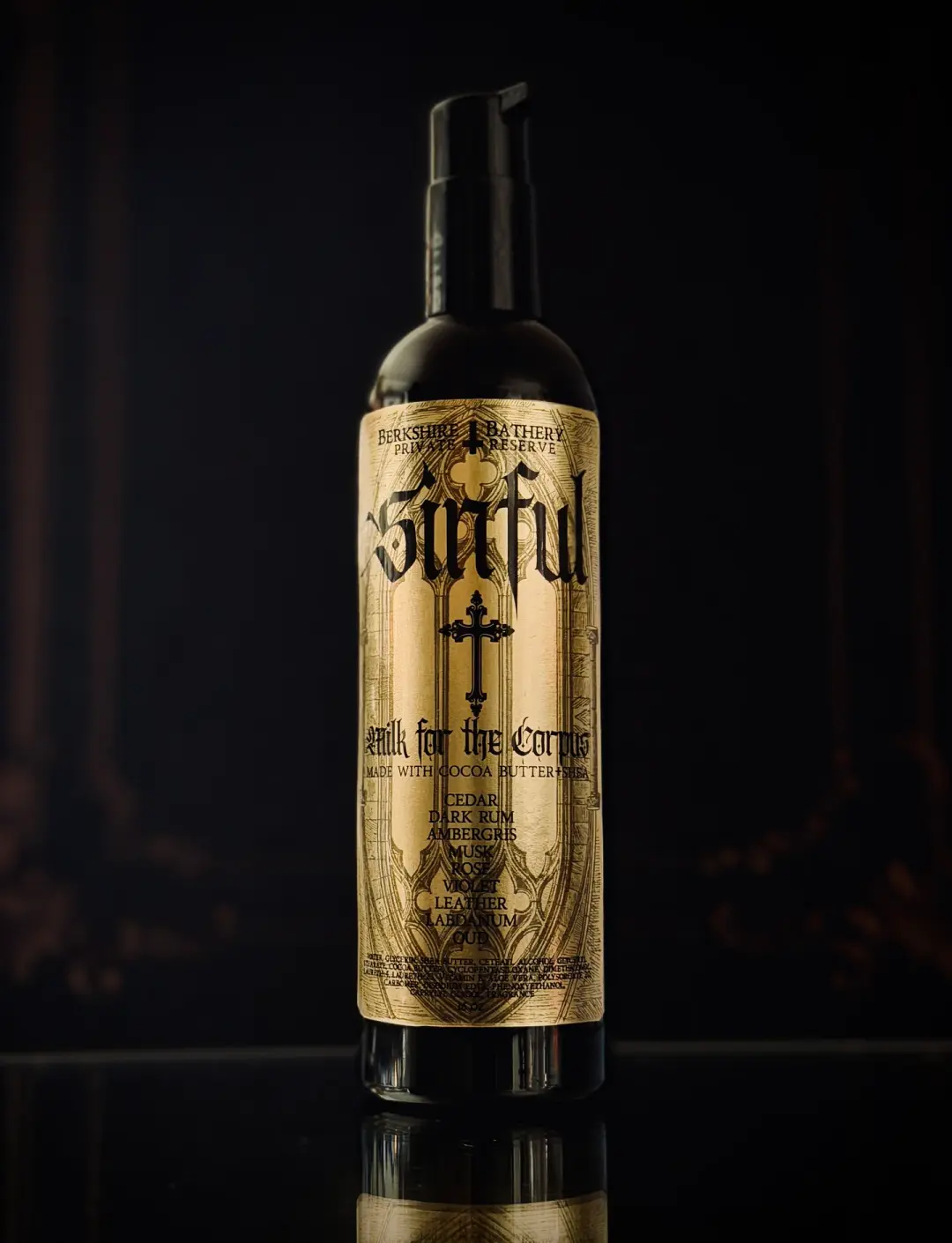 SINFUL | Cedar + Rum - 16oz Cocoa Butter Shea Body Milk Lotion