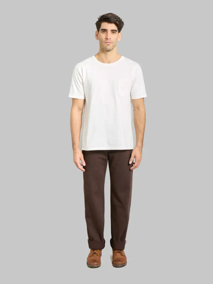 Momotaro Jeans MMJE6400 15oz #100 Straight "Onigurumi Dyed" Jeans Brown