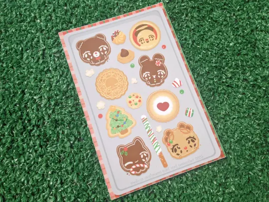 november 2025 "holiday cookies" vinyl sticker sheet