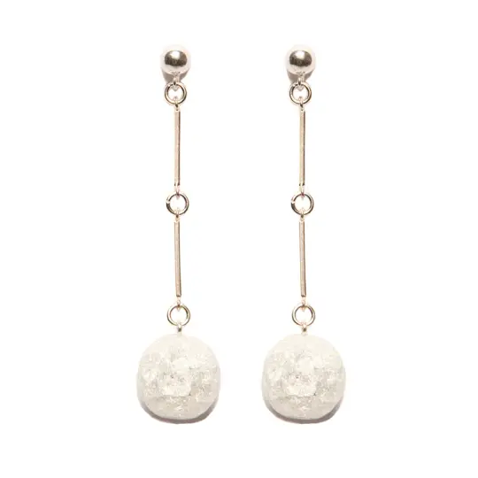"CODA" Quartz Stone Sterling Silver Earrings