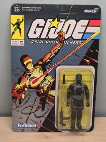 Super7 G.I. Joe ReAction Wave 2 Snake Eyes 3.75" Action Figure MOC