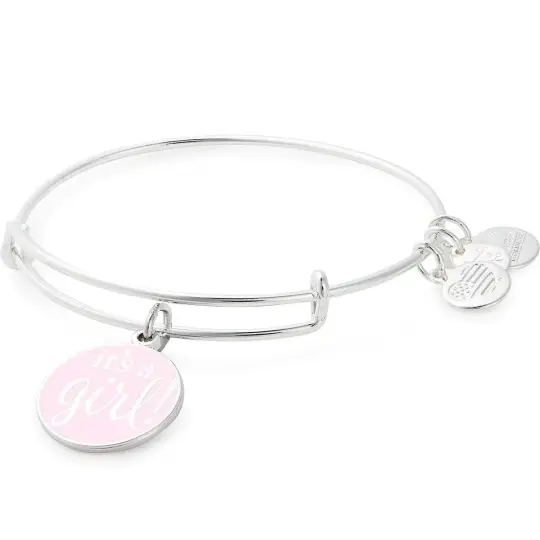 'It's a Girl' Charm Bangle