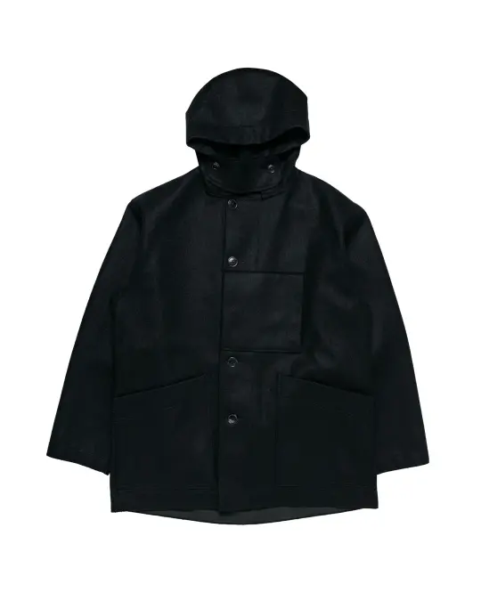 Arpenteur Lost & Found Kabig Wool Melton Black