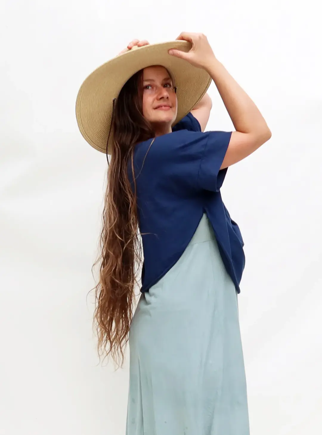 Everyday Magnolia Bloom Cropped Shirt Kaftan