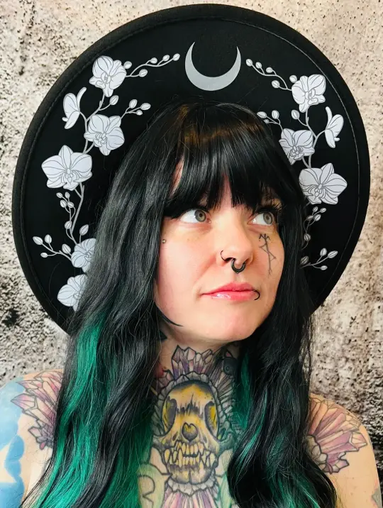 Orchids Vegan Felt XL Wide Brim Hat
