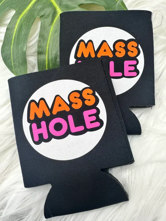 Dunkin’ Mass Hole koozies