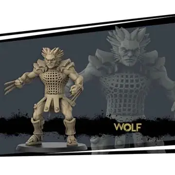 fantasy gladiator miniature - Wolf