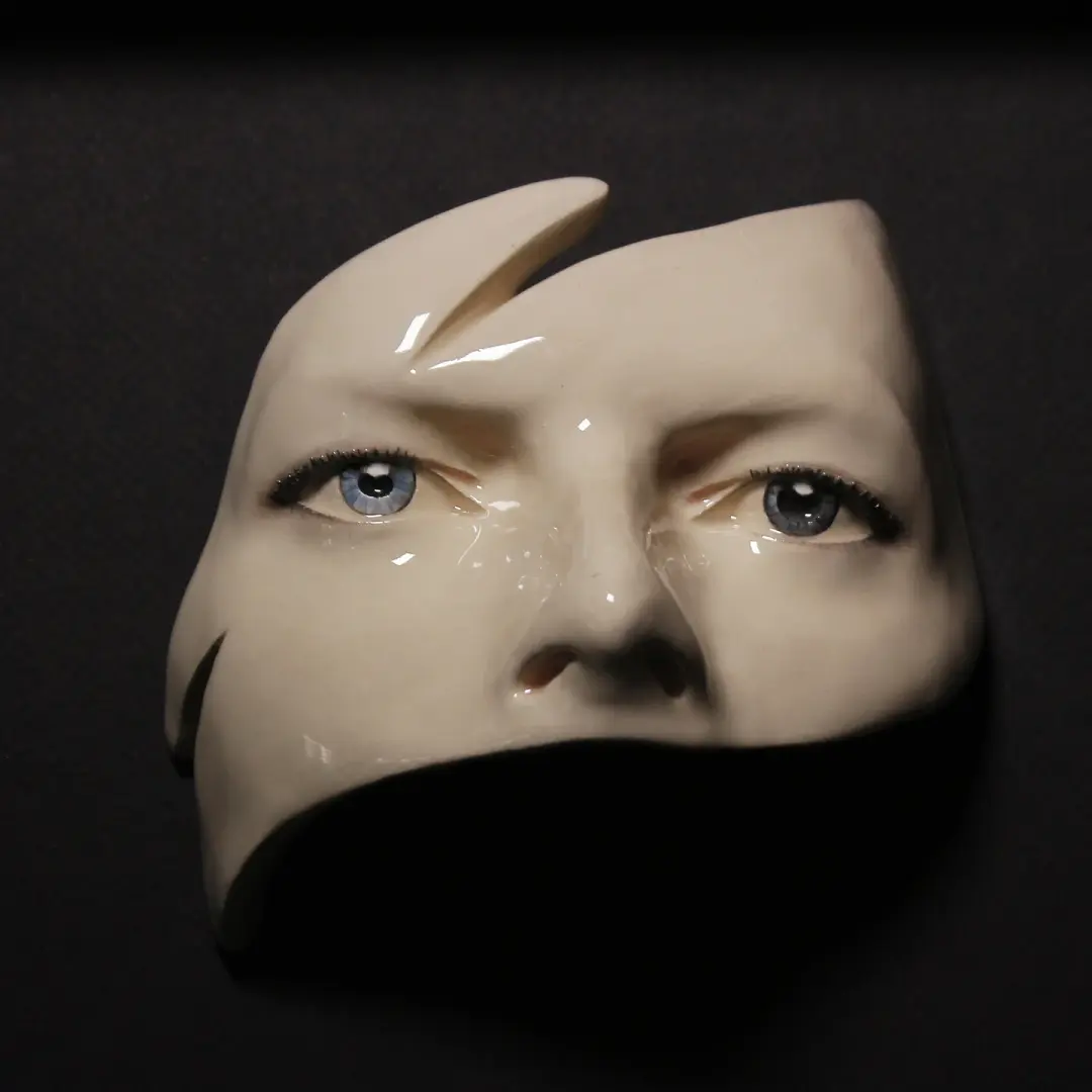 David Bowie 'Eyes' Painted Ceramic Sculpture