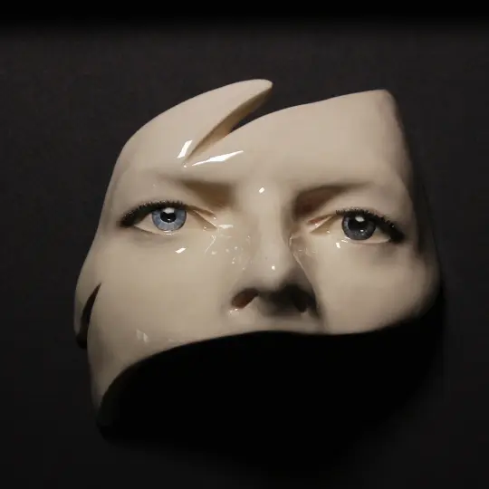 David Bowie 'Eyes' Painted Ceramic Sculpture