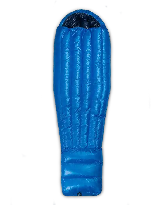 Overstock - 10F Mummy Sleeping Bag - Azure Shell - Broad - Long