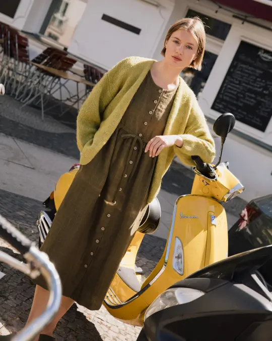 ASTORIA drawstring linen dress