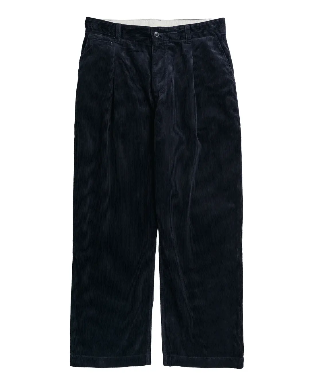 Norse Projects Volda Pleated Wide Wale Corduroy Trouser Dark Navy