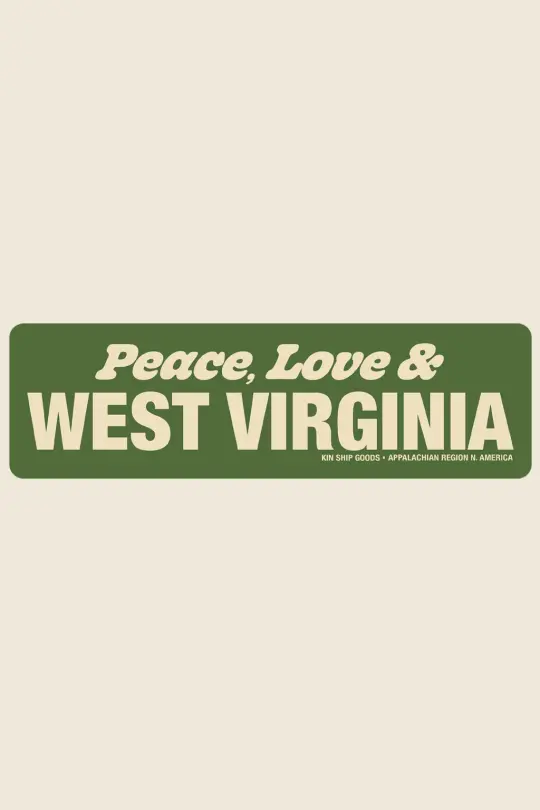 Peace, Love & WV Bumper Sticker