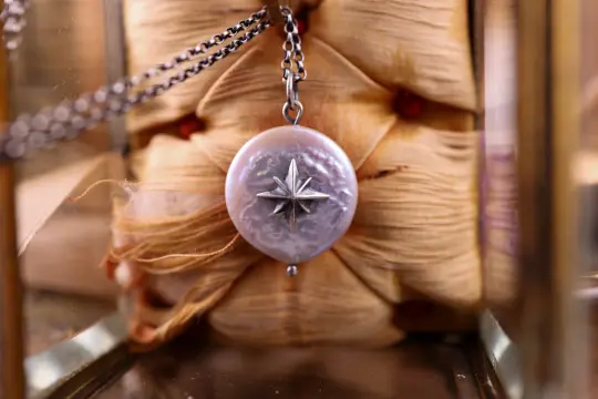 Clouded Star Pendant - Silver