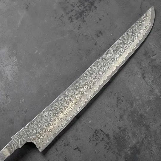 Nigara Hamono Anmon Damascus SG2 300mm Sakimaru Sujihiki No Handle